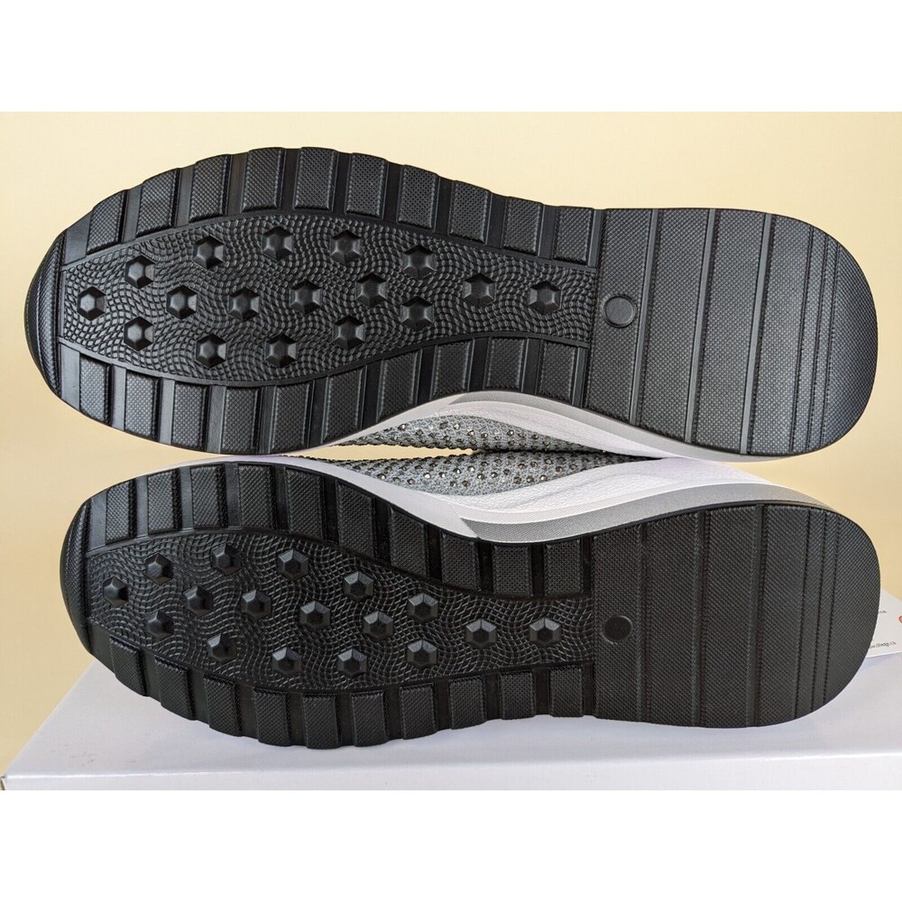 Aqua College Kandice Sneakers Womens 8.5 M Grey Rhinestones Waterproof Shoes NWB - Picture 9 of 12